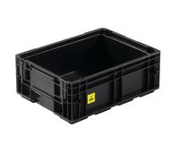 ESD-Behälter 400x300x150 mm, VDA-R-KLT 4115 ESD,  Farbe schwarz