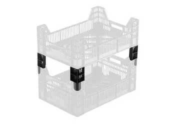 Bekuplast Eckaufs?tze erh?hen Kisten um 50 mm, aus robustem HDPE, 68x68x157 mm, leicht und strapazierf?hig, ideal f?r zus?tzlichen Schutz und Stabilit?t.