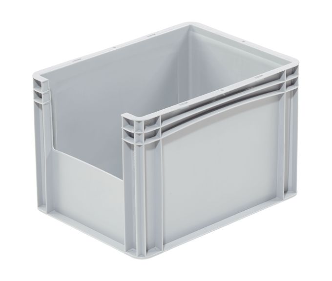 Behälter mit Entnahmeöffnung 400 x 300 x 270 mm  Farbe: grau 401
