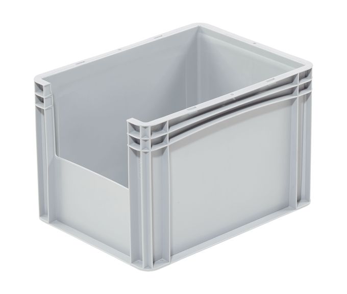 Behälter mit Entnahmeöffnung 400 x 300 x 270 mm Farbe: grau 401