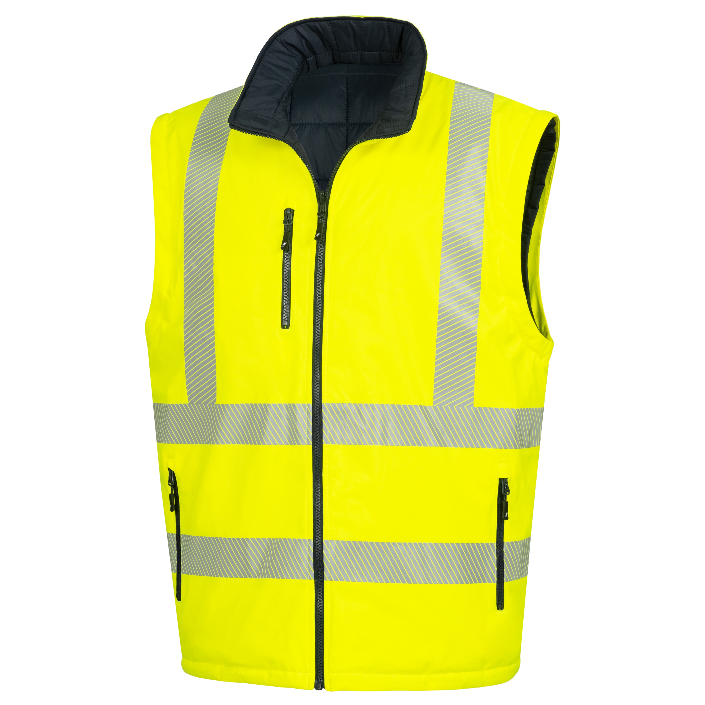 NITRAS MOTION TEX VIZ PLUS, Multifunktions-Warnschutzjacke, neongelb / marineblau (Farbcode: 4021), EN ISO 20471, EN 343
