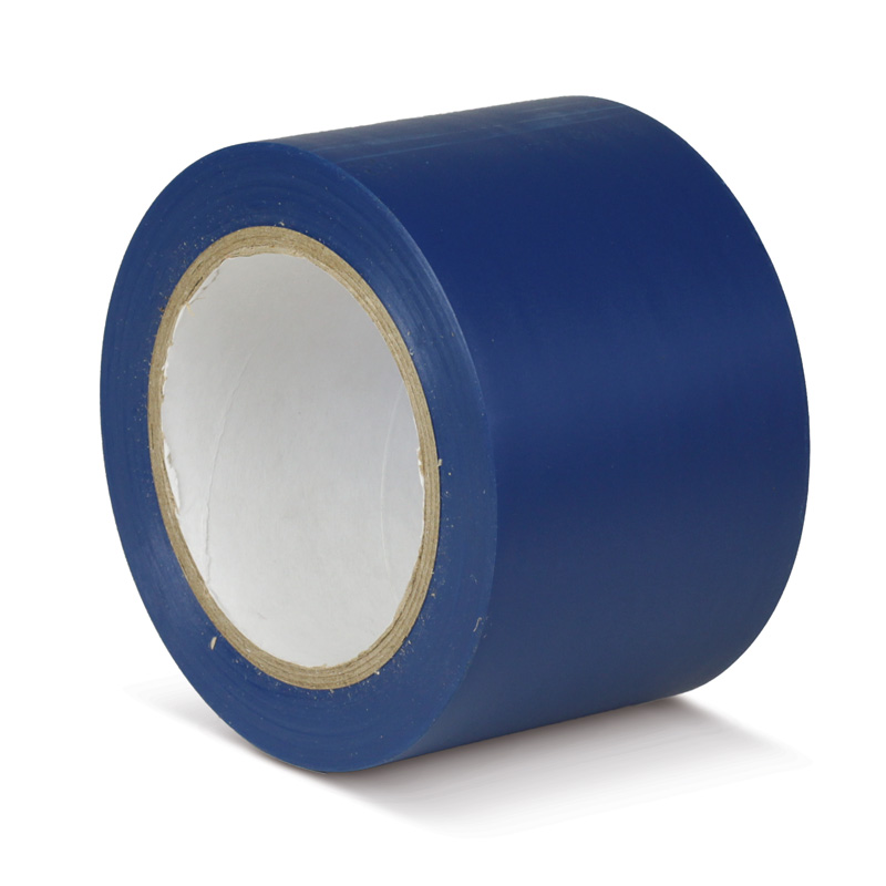 Das blaue Bodenmarkierungsklebeband von Mehlhose, 75mm x 33m, bietet einfache Anwendung und hohe Belastbarkeit für effektive, auffällige Markierungen.