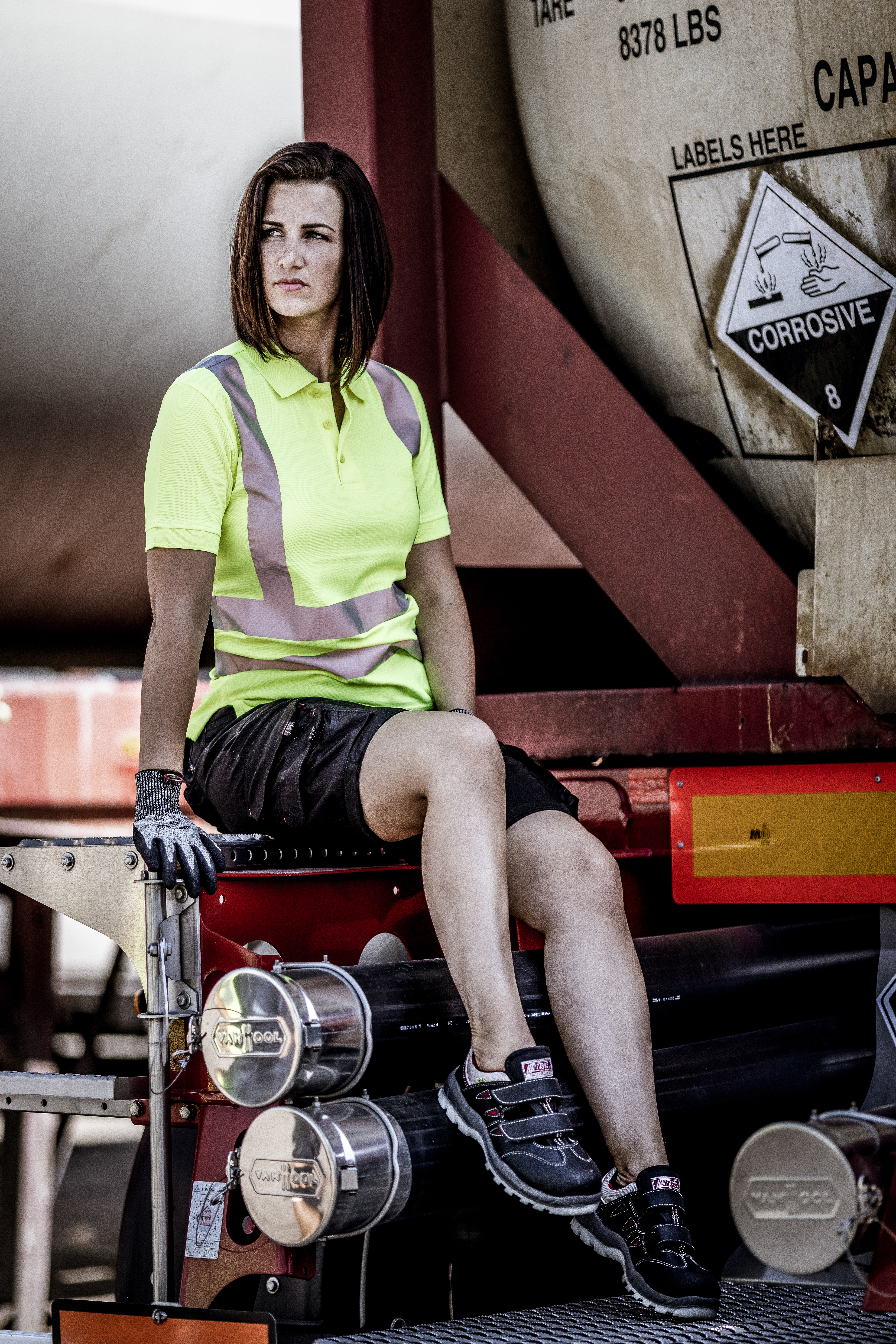 NITRAS MOTION TEX VIZ, Warnschutz-Poloshirt, EN ISO 13688, EN ISO 20471, EN 13758-2
