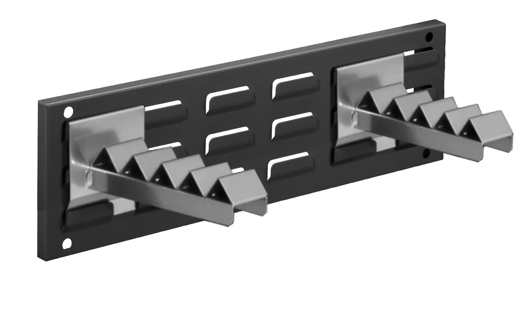 Das RasterPlan Wandschiene Schlitzplatte Set 6 von Kappes Systeme, in RAL 7016, bietet mit 460x140 mm eine flexible und langlebige L?sung zur Werkzeugorganisation.