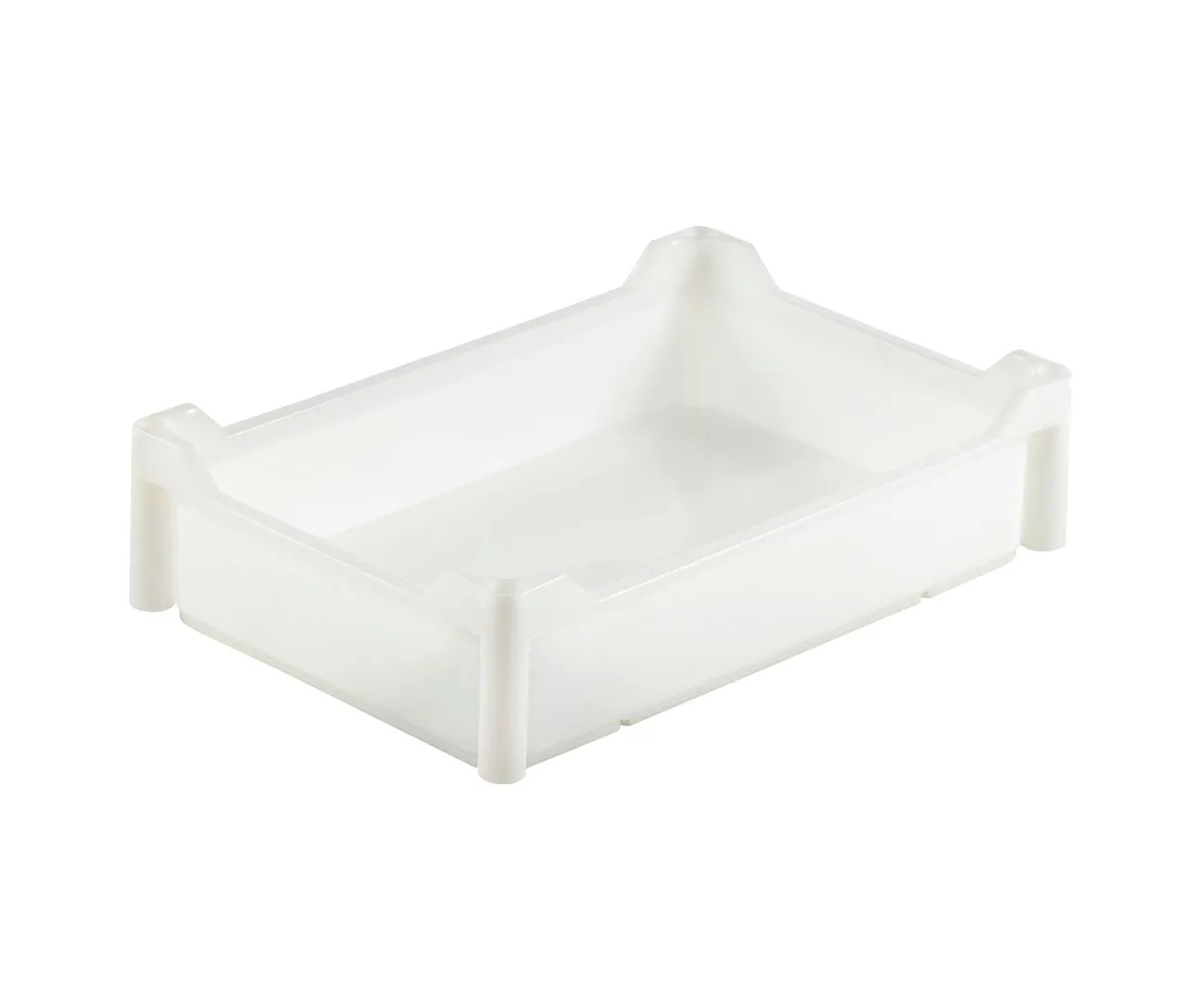 Der geschlossene Eurobehälter von Bekuplast, aus robustem HDPE, bietet mit 22 Litern Volumen und 600x400x150 mm Größe eine stabile Lager- und Transportlösung.