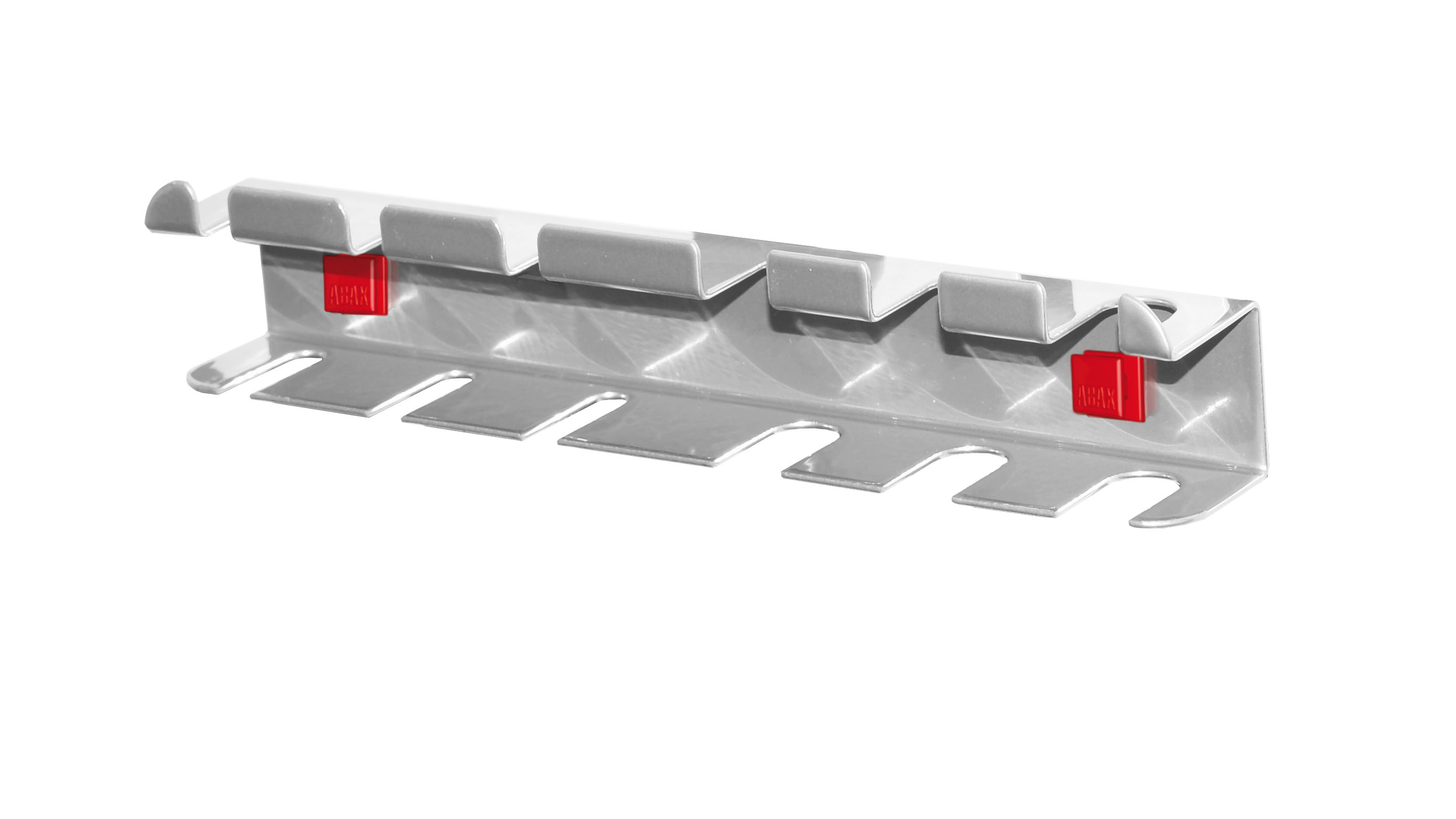 Der ABAX® Schraubendreherhalter von Kappes: Kompakte, alufarbene Halterung für 12 Werkzeuge, werkzeuglose Montage, flexibel und sicher für jede Werkstatt.