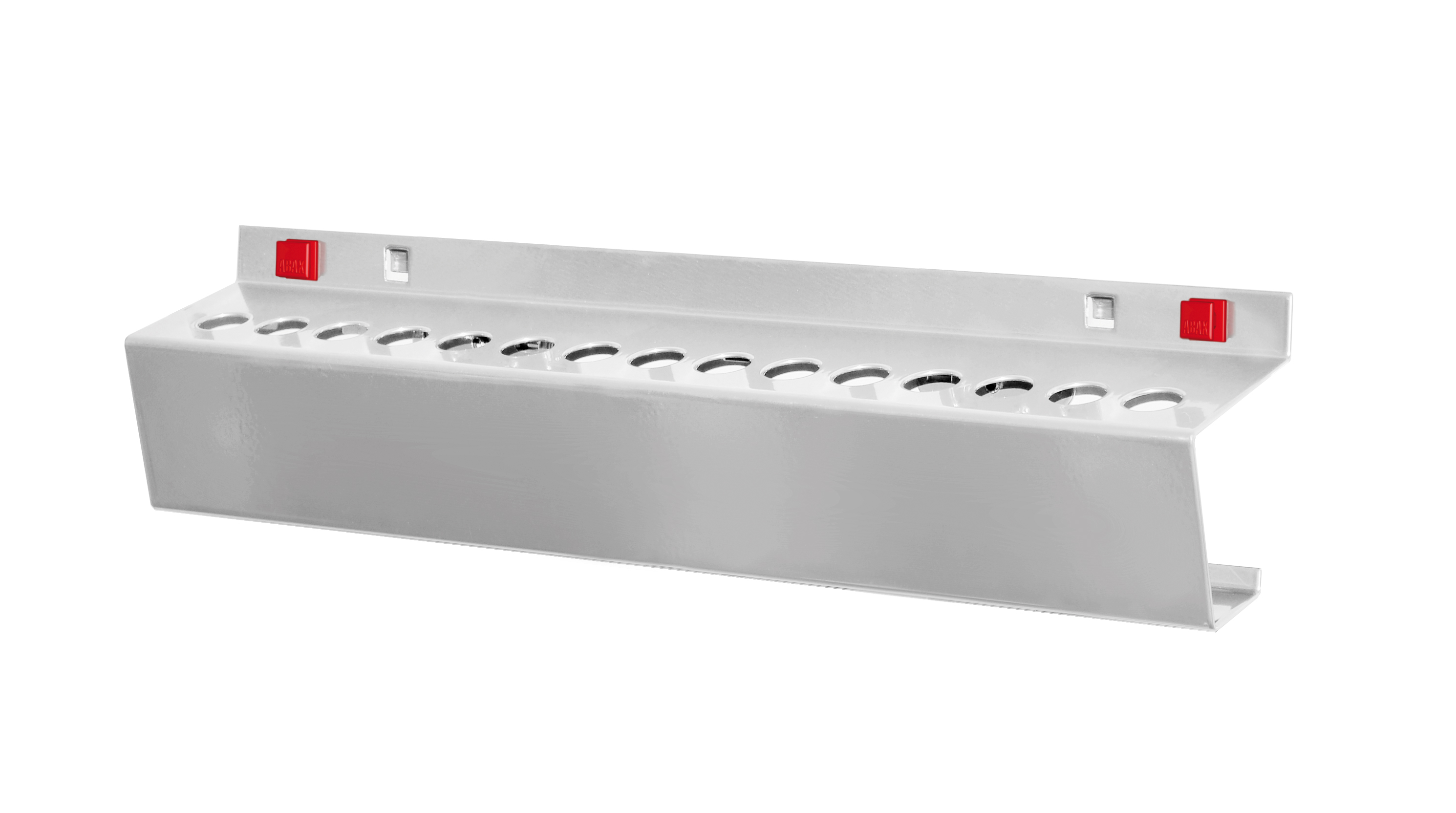 Der ABAX® Werkzeughalter für MK-3 von Kappes: Effiziente, werkzeuglose Organisation mit sicherer Befestigung, alufarben, kompatibel mit ®RasterPlan System.