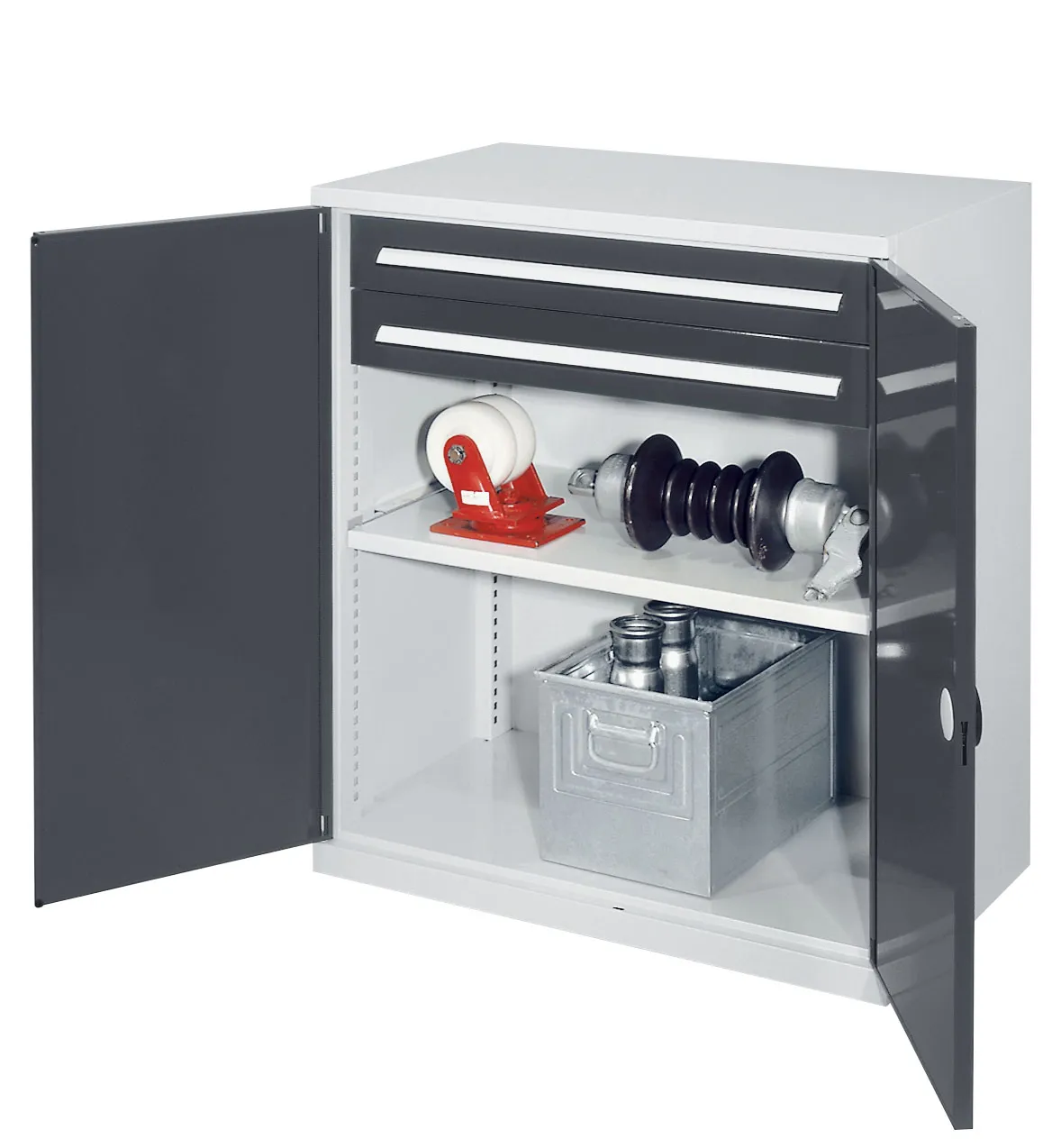 Der Schwerlast-Beistellschrank Modell 61 von Kappes Systeme GmbH bietet robuste Lagerung f?r schwere Teile mit stabiler Stahlkonstruktion und anpassbaren Schubladen.