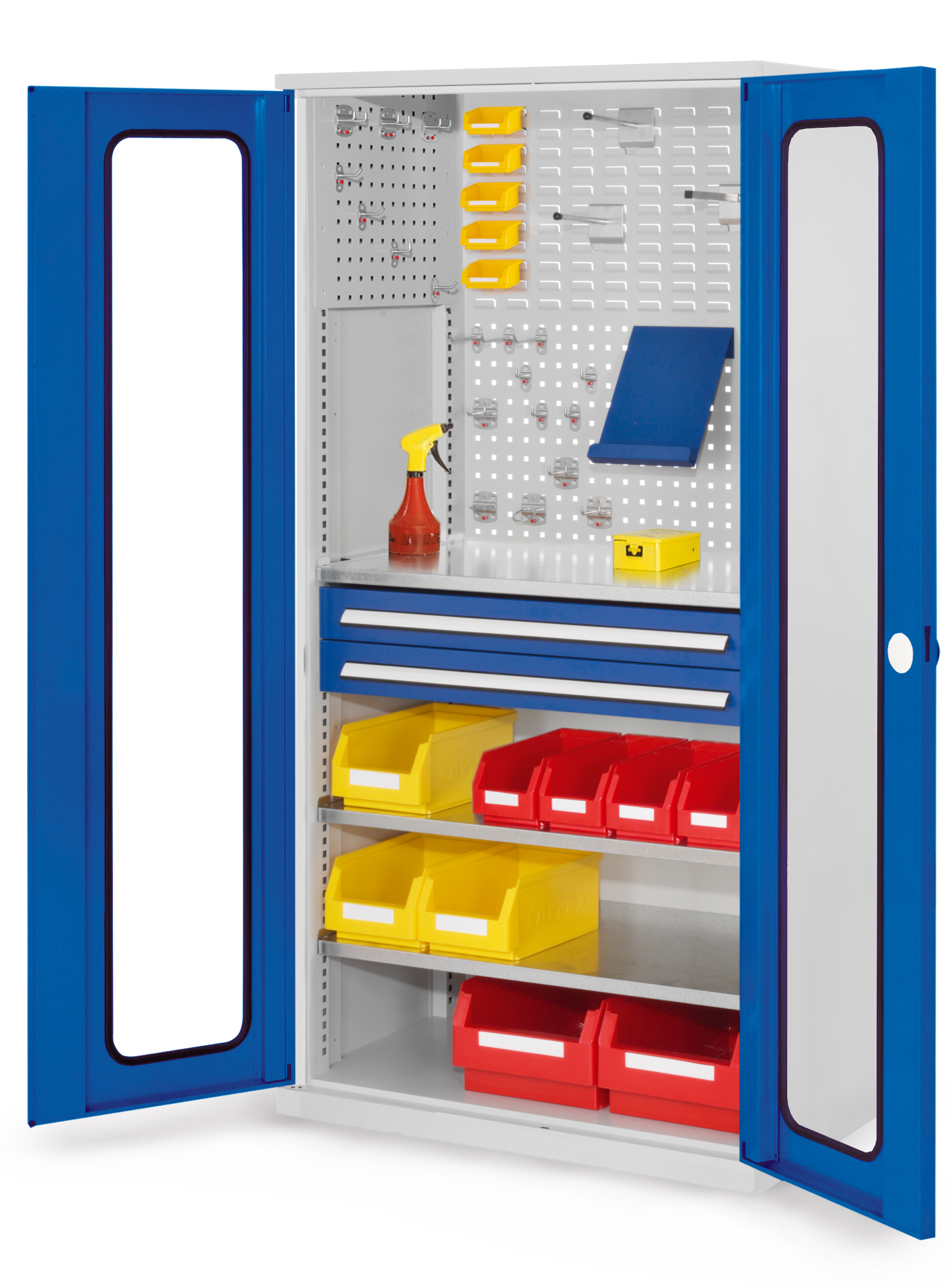 Produktbild des RasterPlan Schubladenschranks Modell 31 von Kappes Systeme GmbH, ideal für die professionelle Werkzeuglagerung mit robuster Stahlkonstruktion.