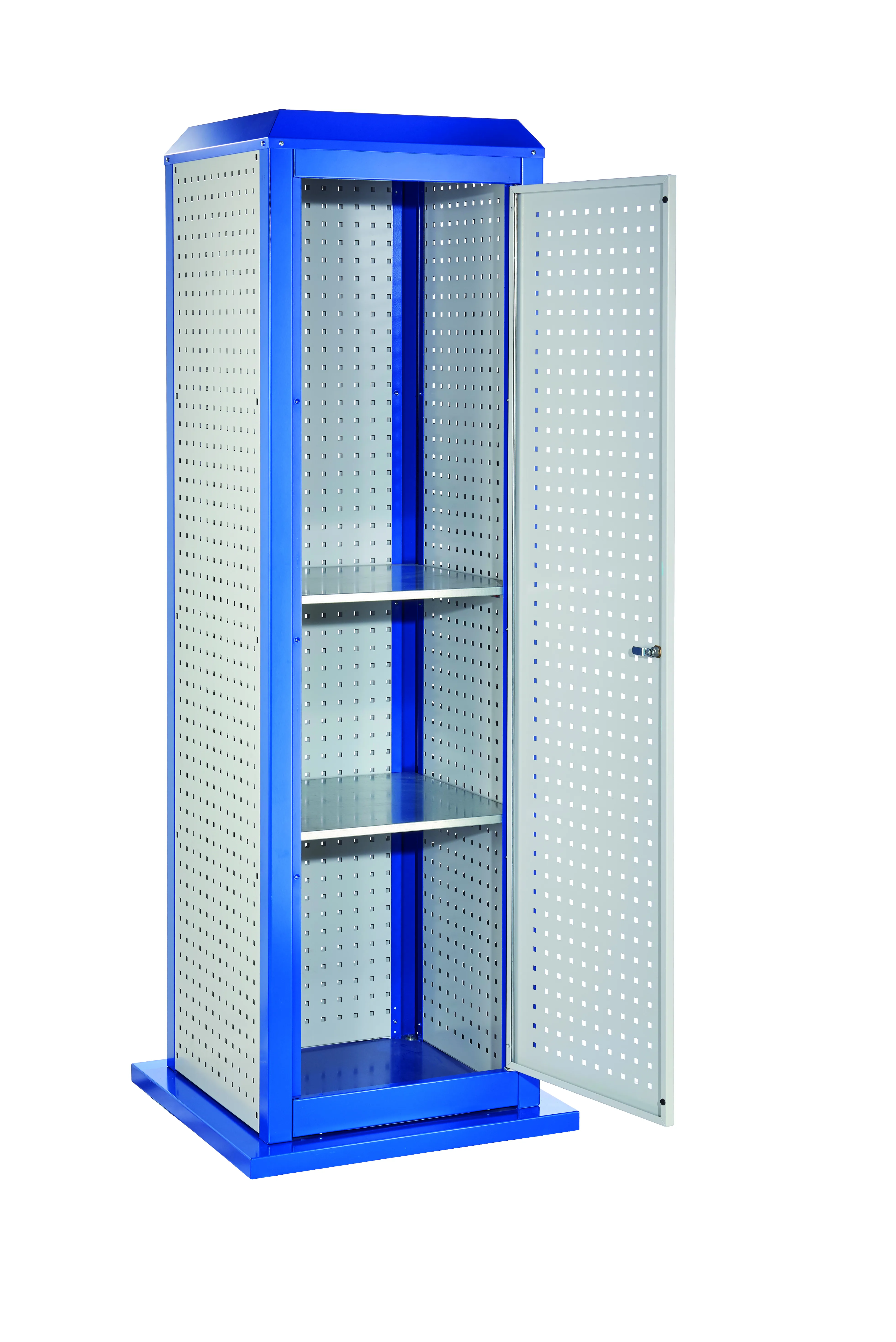 Der RasterPlan ToolTower Gro? Modell 5 von Kappes Systeme: Vielseitiger, robuster Werkzeugschrank mit anpassbaren Lochplatten und Fachb?den, station?r oder mobil nutzbar.