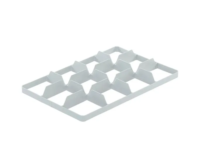 Gl?sereins?tze Basicline von Bekuplast: Passgenau f?r Euro-Norm-Beh?lter, leicht (340g), robust aus PP-C, ideal f?r sicheren Glaswarentransport. Ma?e: 554x354x58mm.