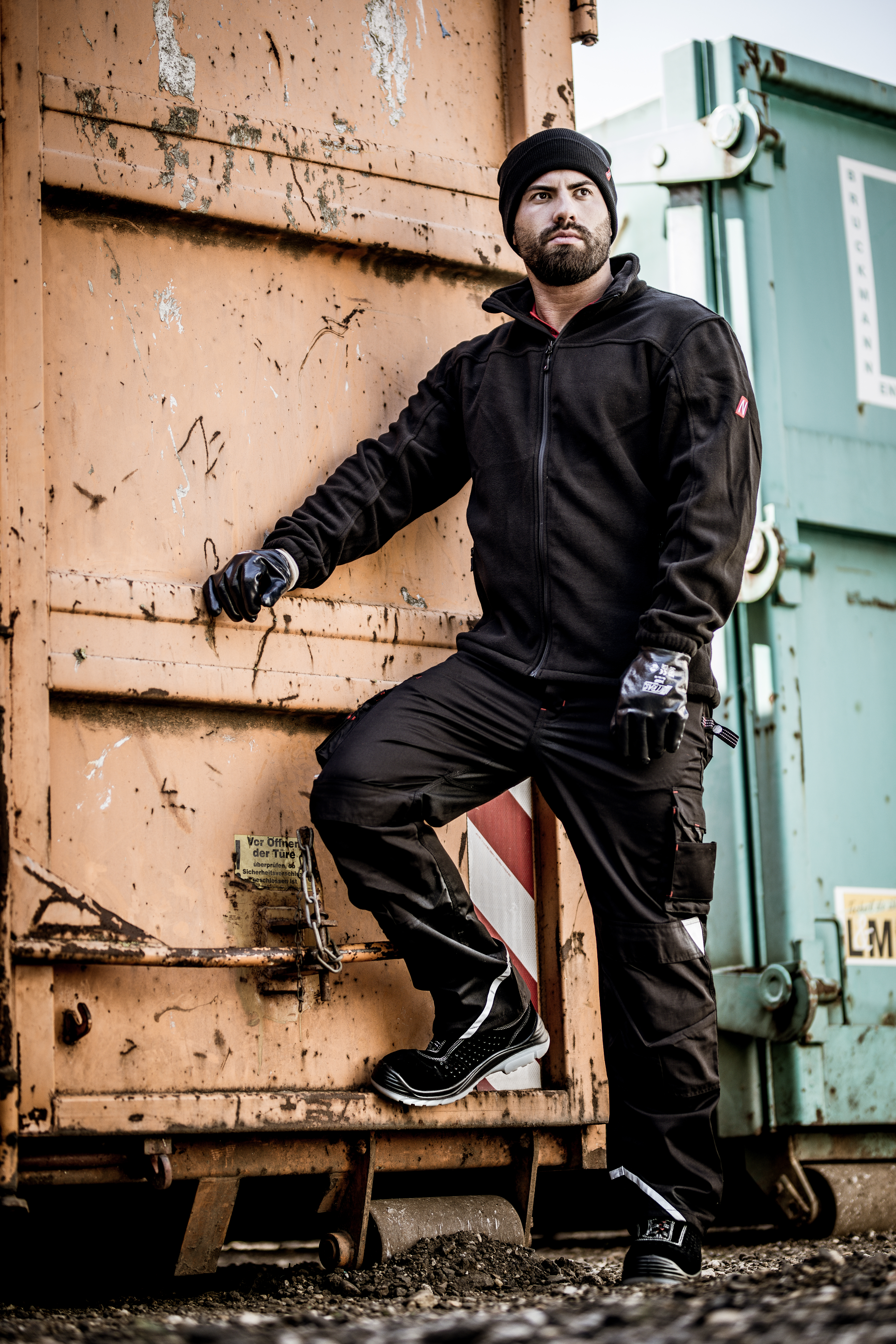 NITRAS MOTION TEX PLUS, Fleece-Jacke, schwarz
