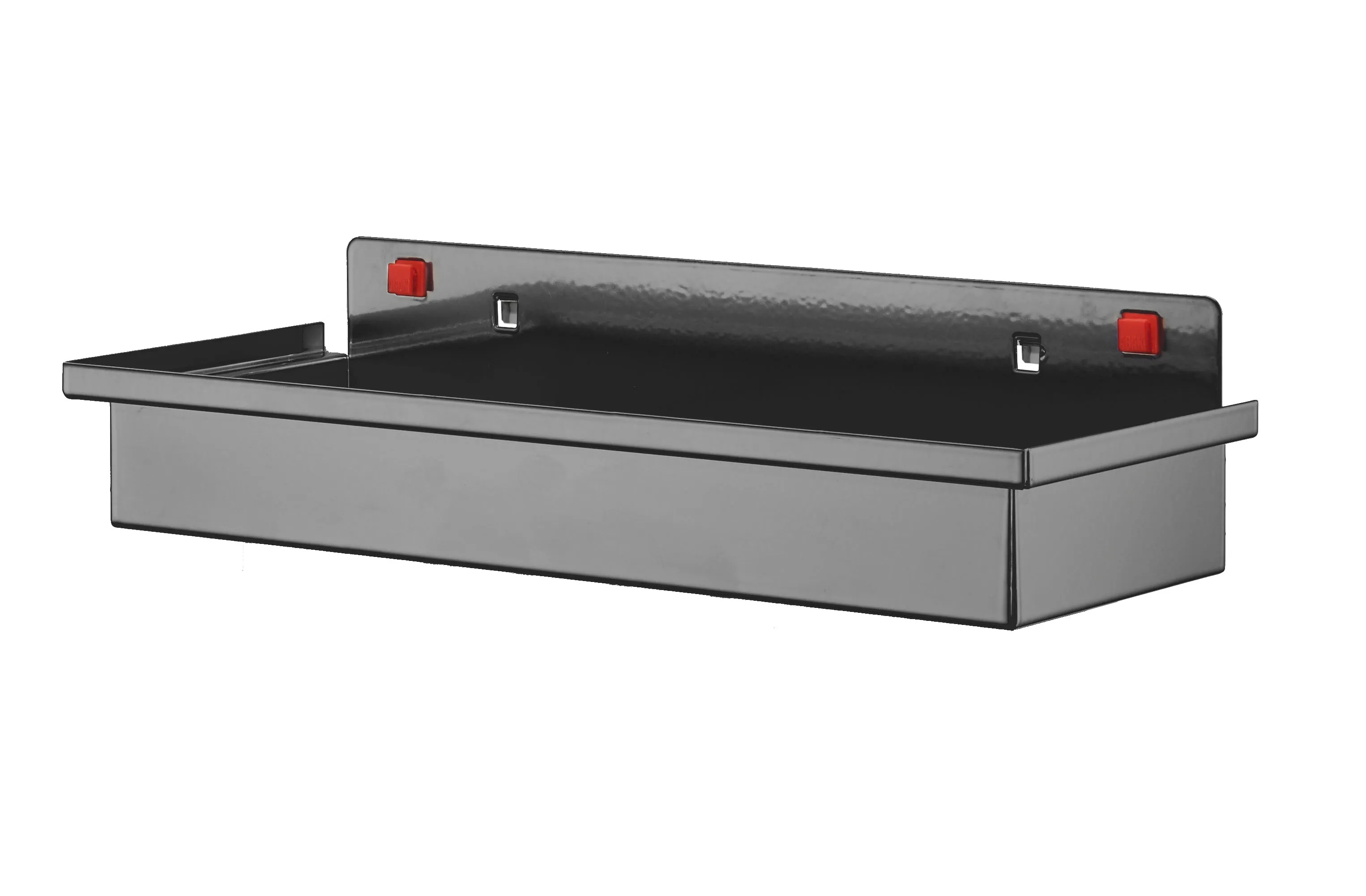 Die ABAX? Ablagebox in elegantem Anthrazitgrau, 340x135x55 mm, bietet werkzeuglose Montage und Flexibilit?t, kompatibel mit ?RasterPlan von Kappes.