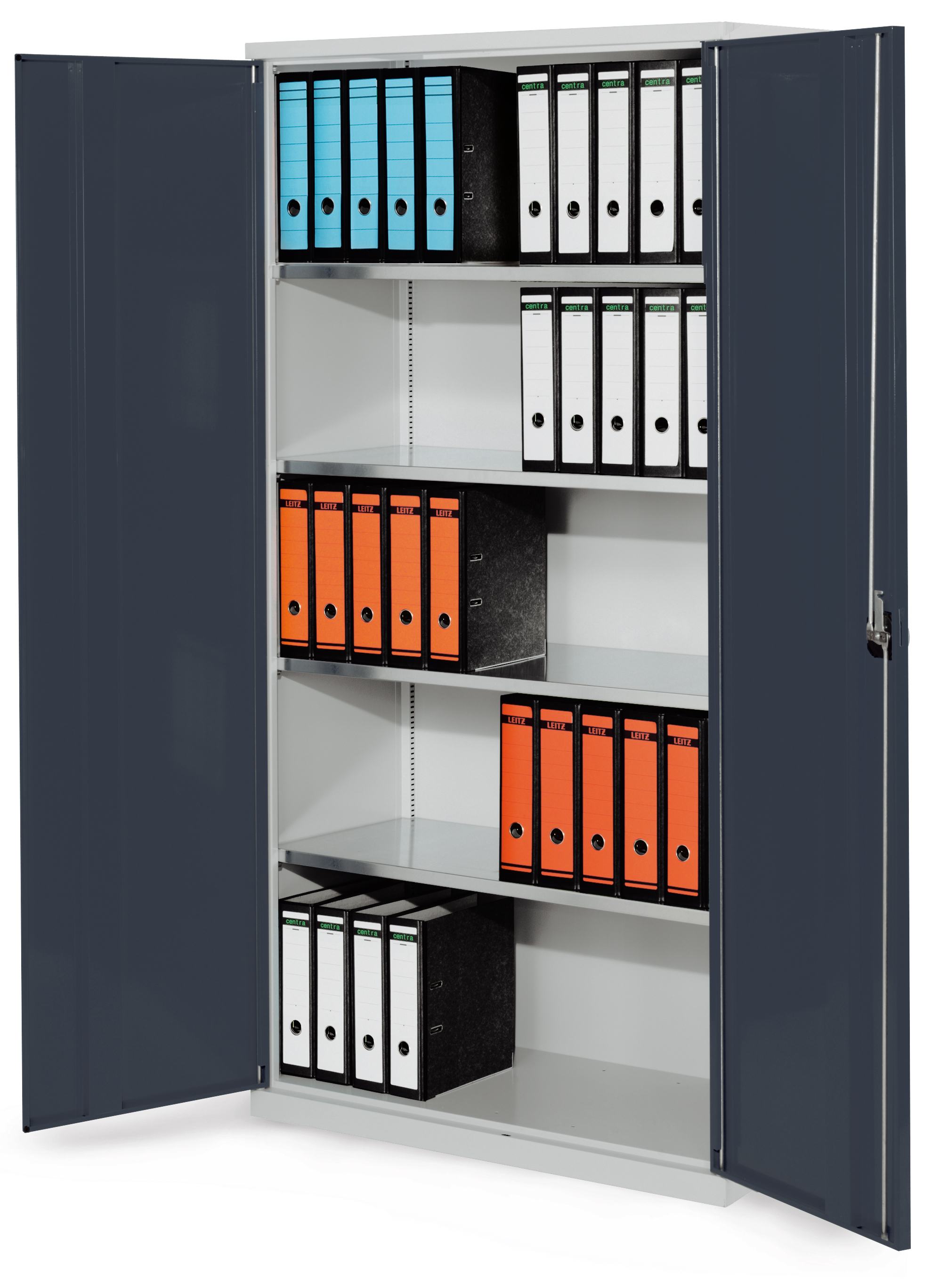 Produktbild des Systemschranks Serie 500 von Kappes Systeme GmbH: Hochwertige, modulare Stahlkonstruktion in Lichtgrau, ideal für vielseitige Anwendungen.