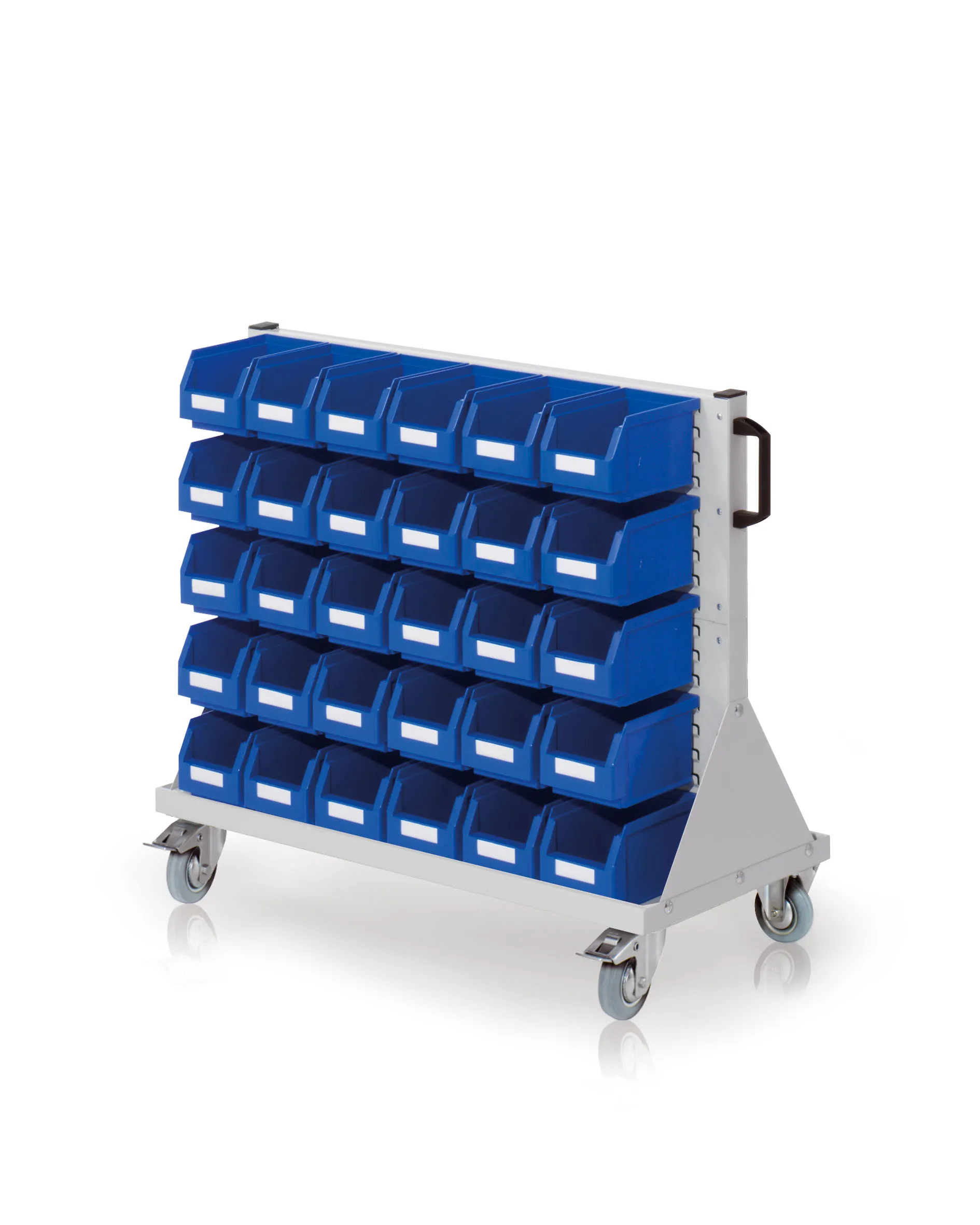 Der RasterMobil Rollwagen von Kappes Systeme GmbH, Modell E 63, bietet flexible Lagerung und Transport mit Modulschlitzplatten und Lagersichtk?sten. Ideal f?r Werkst?tten.