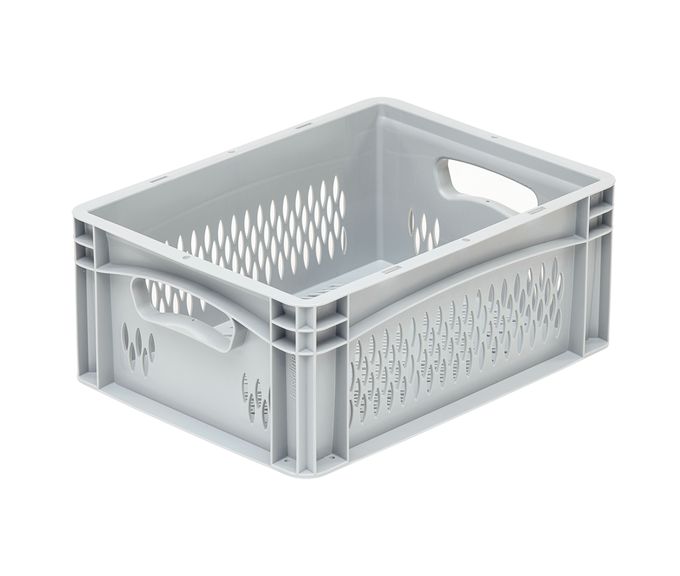 Behälter basicline durchbrochen 400 x 300 x 170 mm  Farbe: grau 401