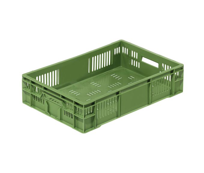 Behälter durchbrochen 600 x 400 x 142 mm  Farbe: grün