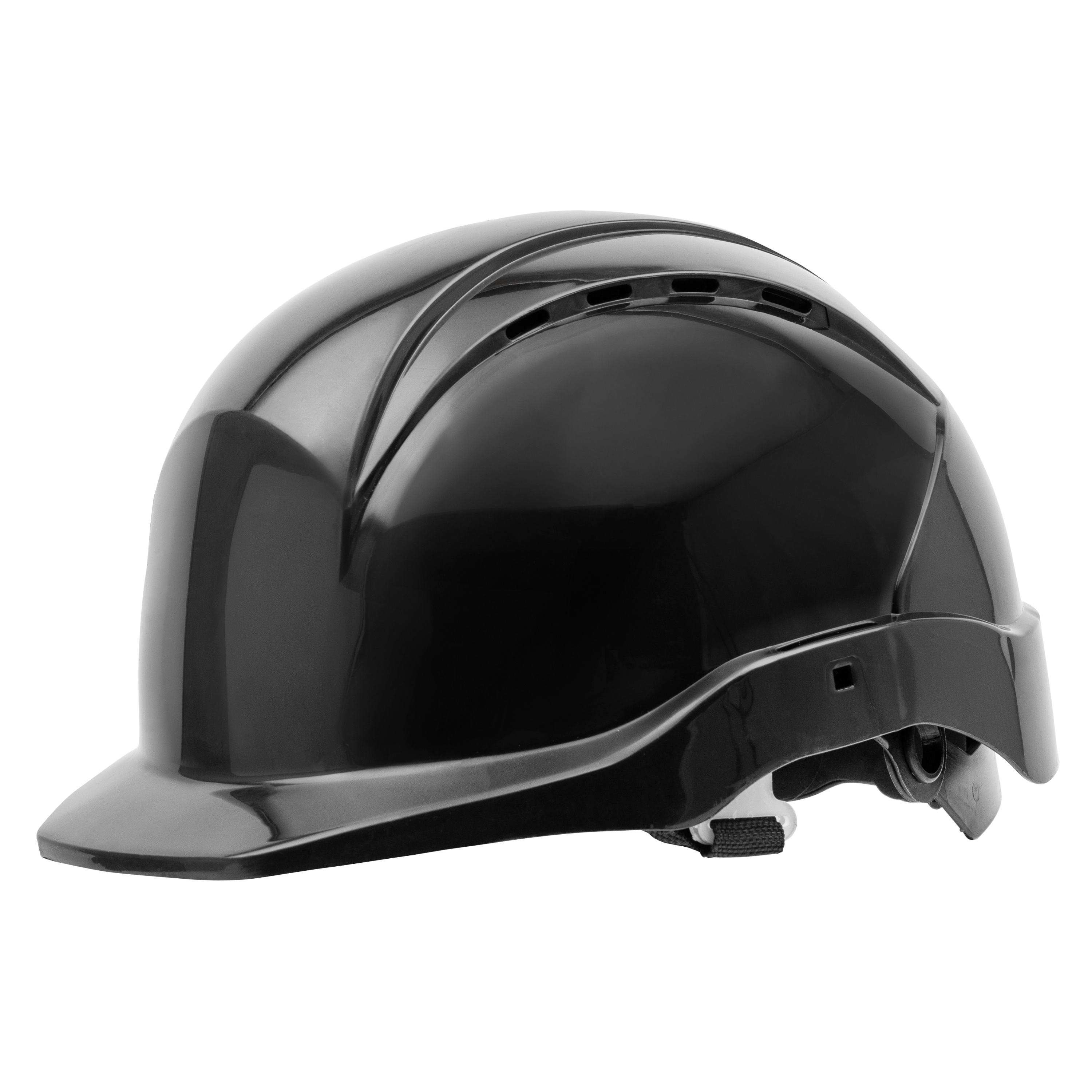 NITRAS HEAD PROTECT, Industrieschutzhelm, Schale aus HDPE, schwarz, Innenausstattung aus LDPE / Textil, schwarz / grau, EN 397