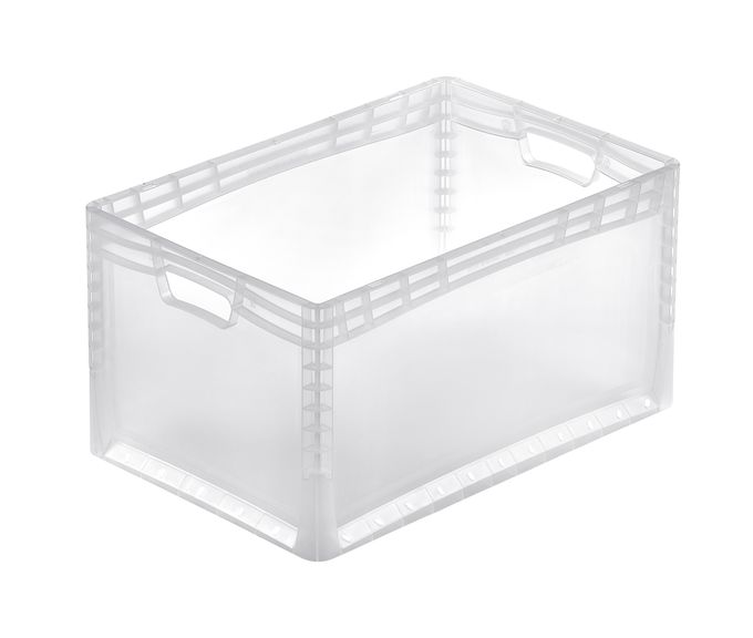 Das Produktbild zeigt einen robusten, geschlossenen Eurobehälter von Bekuplast, 600x400x320 mm, aus langlebigem PP-C, ideal für sichere Lagerung und Transport.
