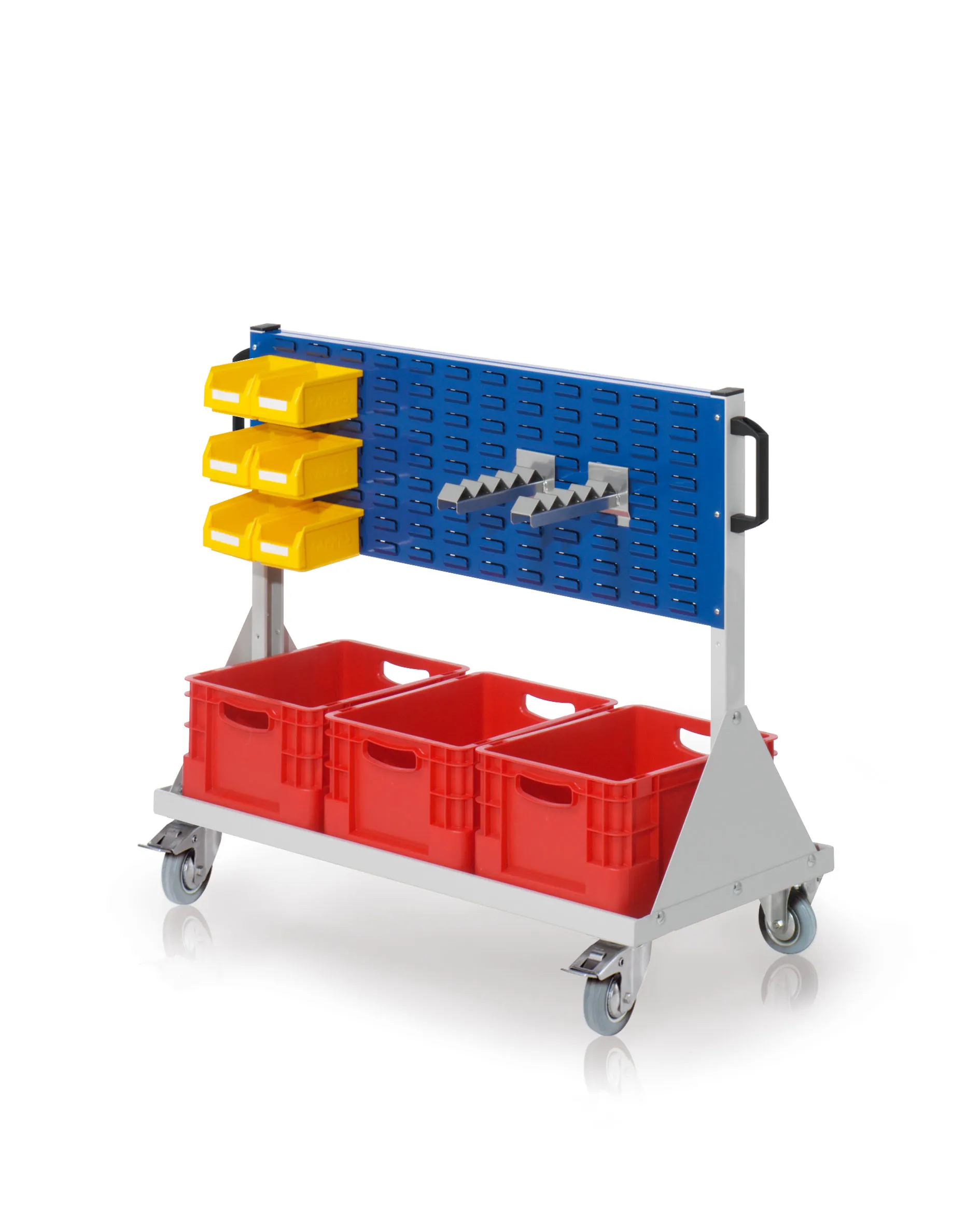 Das RasterMobil Gr. 2 von Kappes Systeme GmbH ist ein mobiles, robustes Materiallager mit flexibler Modulbauweise, ideal f?r Werkst?tten und Betriebe.