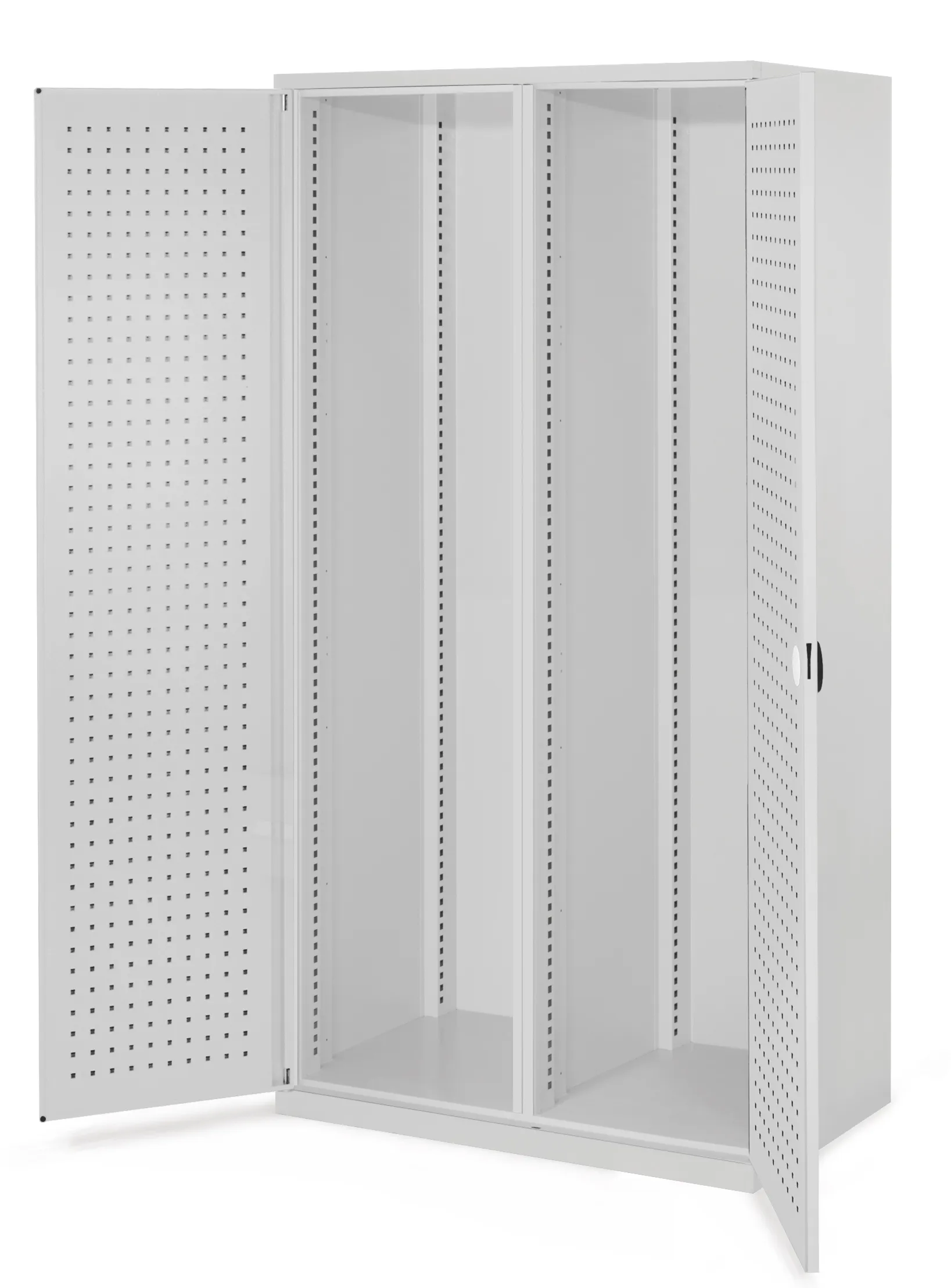 Schwerlastschrank von Kappes Systeme: Robuste Stahlkonstruktion, 1,65 t Tragkraft, verstellbare Schubladen, Sicherheits-Zylinderschloss, lichtgrau, 1950x1000x600 mm.