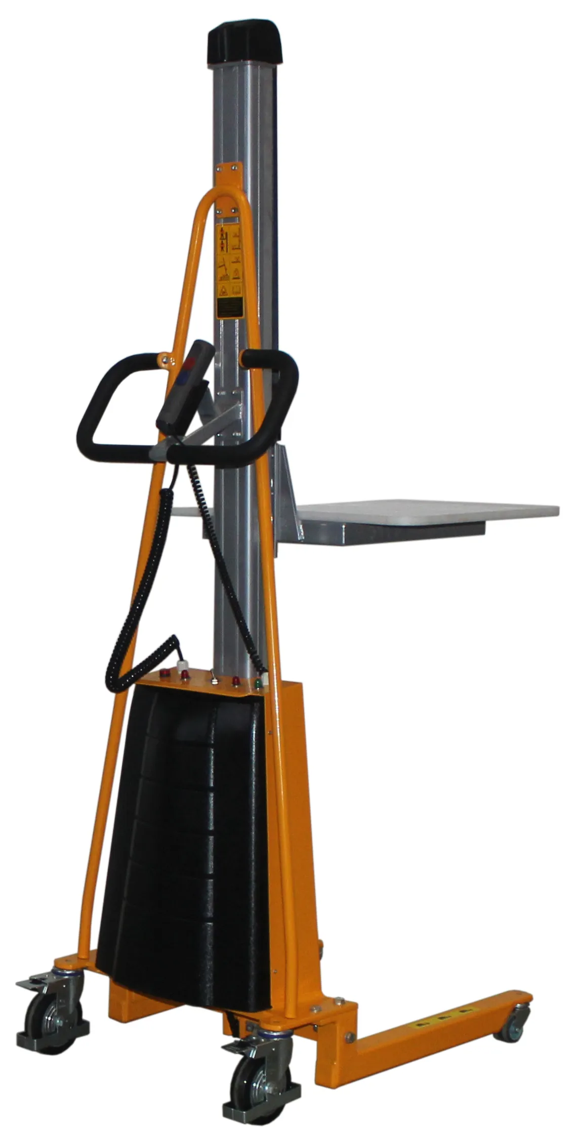 Produktbild des Minilifters ESM150 von qteck GmbH: Ergonomischer Helfer, hebt bis 150 kg elektrisch, ideal f?r Lager und Logistik, kompakt und benutzerfreundlich.