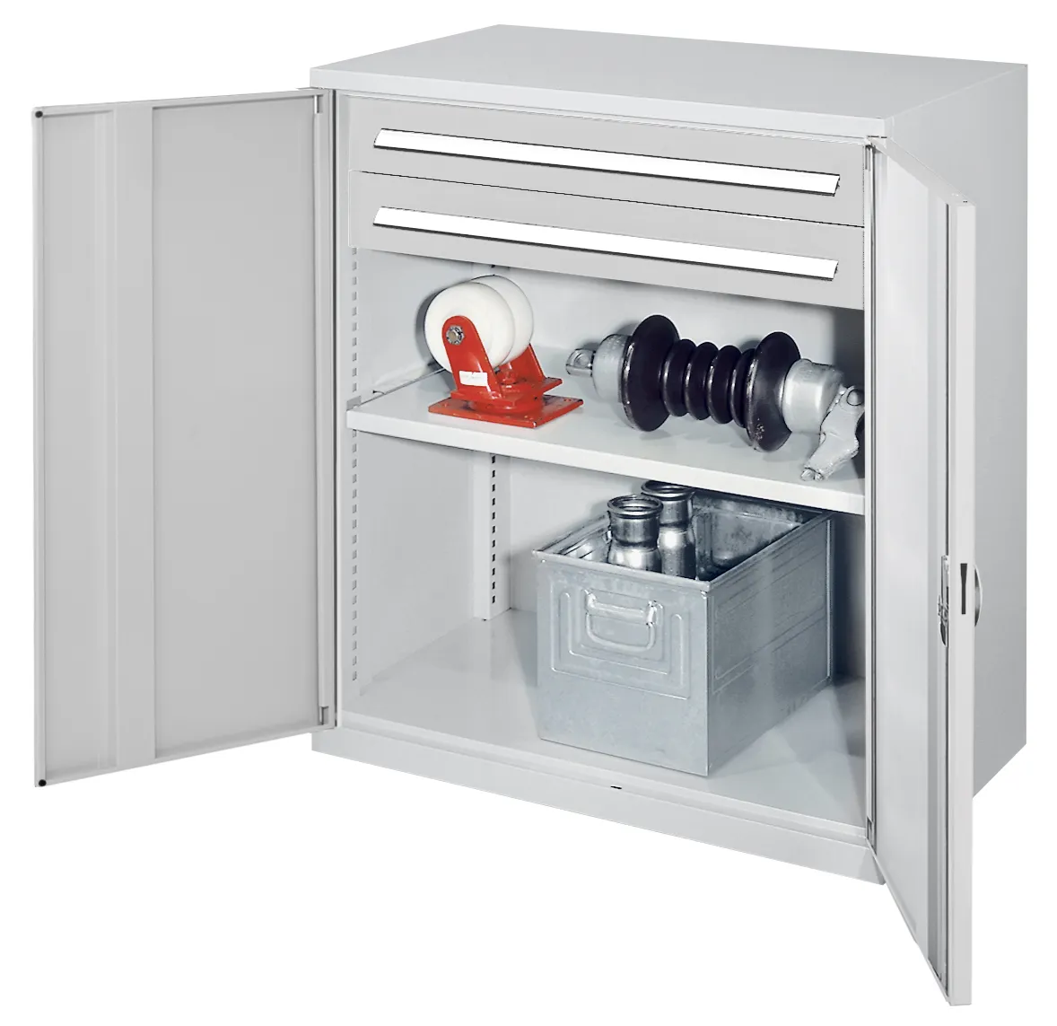 Der Schwerlast-Beistellschrank Modell 61 von Kappes Systeme GmbH bietet robuste Stahlkonstruktion, hohe Belastbarkeit und ergonomisches Design f?r effiziente Aufbewahrung.