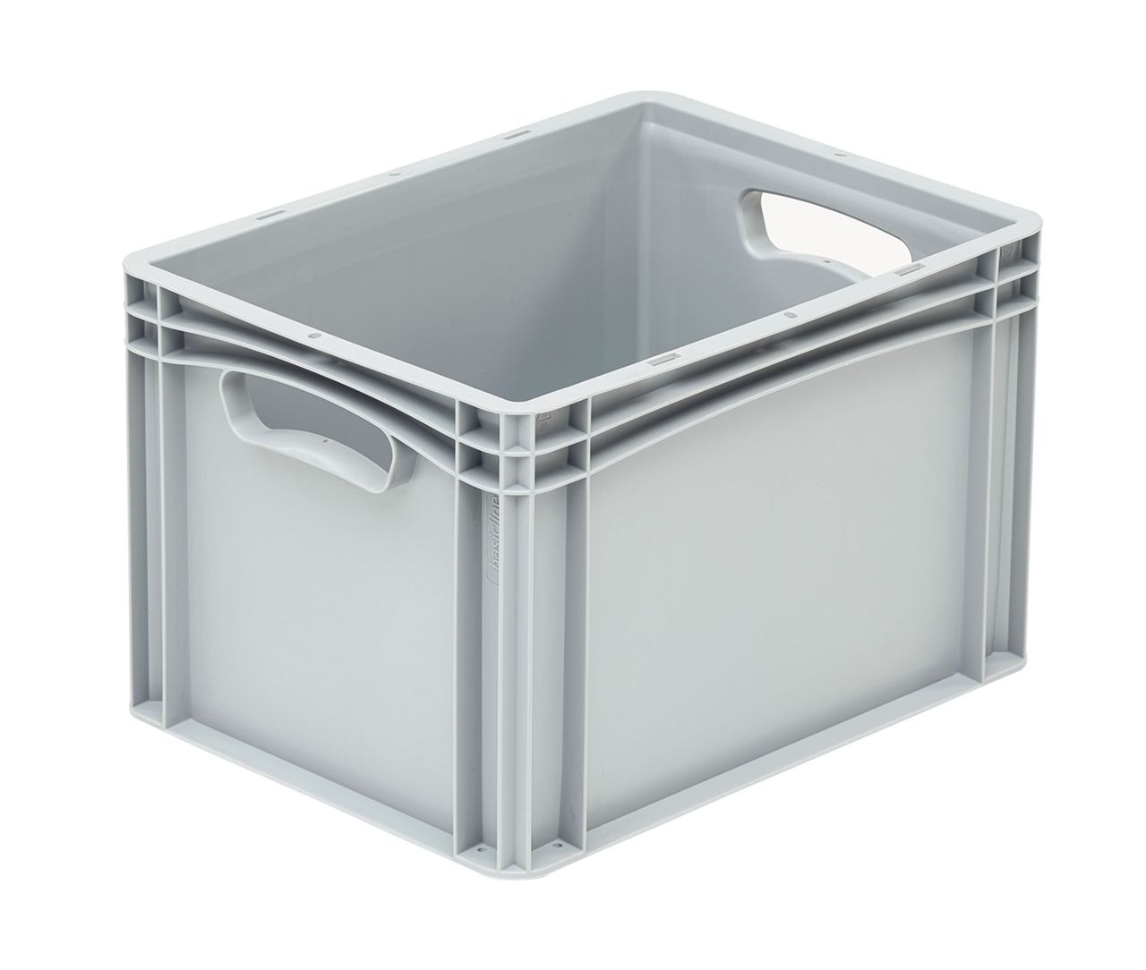 Behälter basicline geschlossen 400 x 300 x 270 mm  Farbe: grau 401, offener Griff