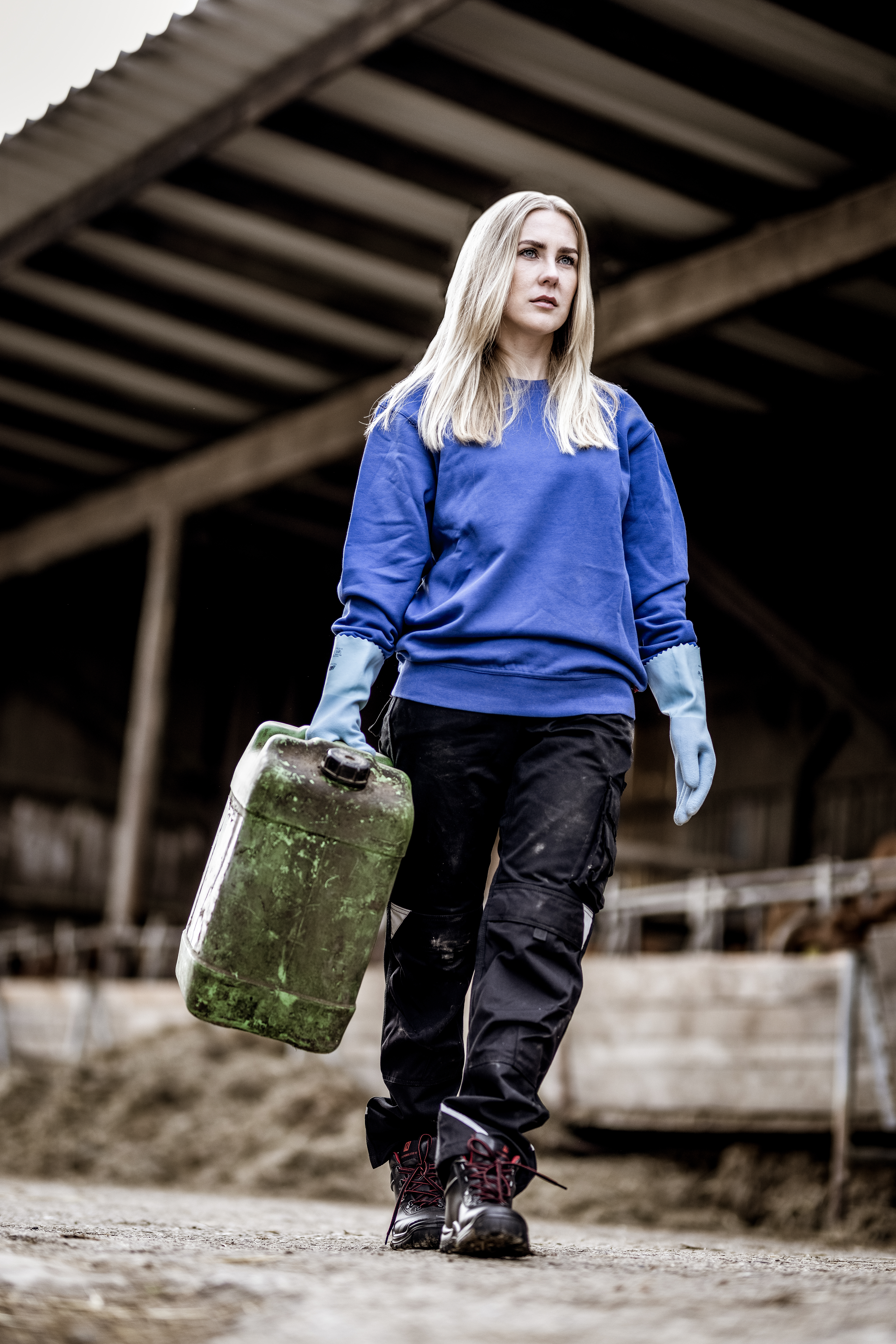 NITRAS MOTION TEX LIGHT, Pullover, königsblau (Farbcode: 2000), 70% Baumwolle / 30% Polyester, 300 g/qm, STANDARD 100 by OEKO-TEX®
