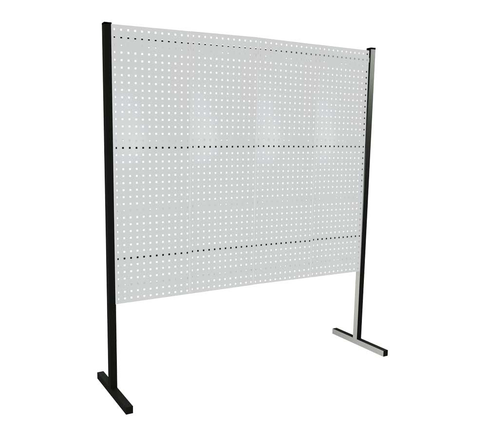 Das ®RasterPlan Trennwand Einzelfeld von Kappes Systeme GmbH bietet flexible Raumaufteilung mit Maßen 2000x1500 mm in RAL 7035, inklusive 4 Lochplatten.