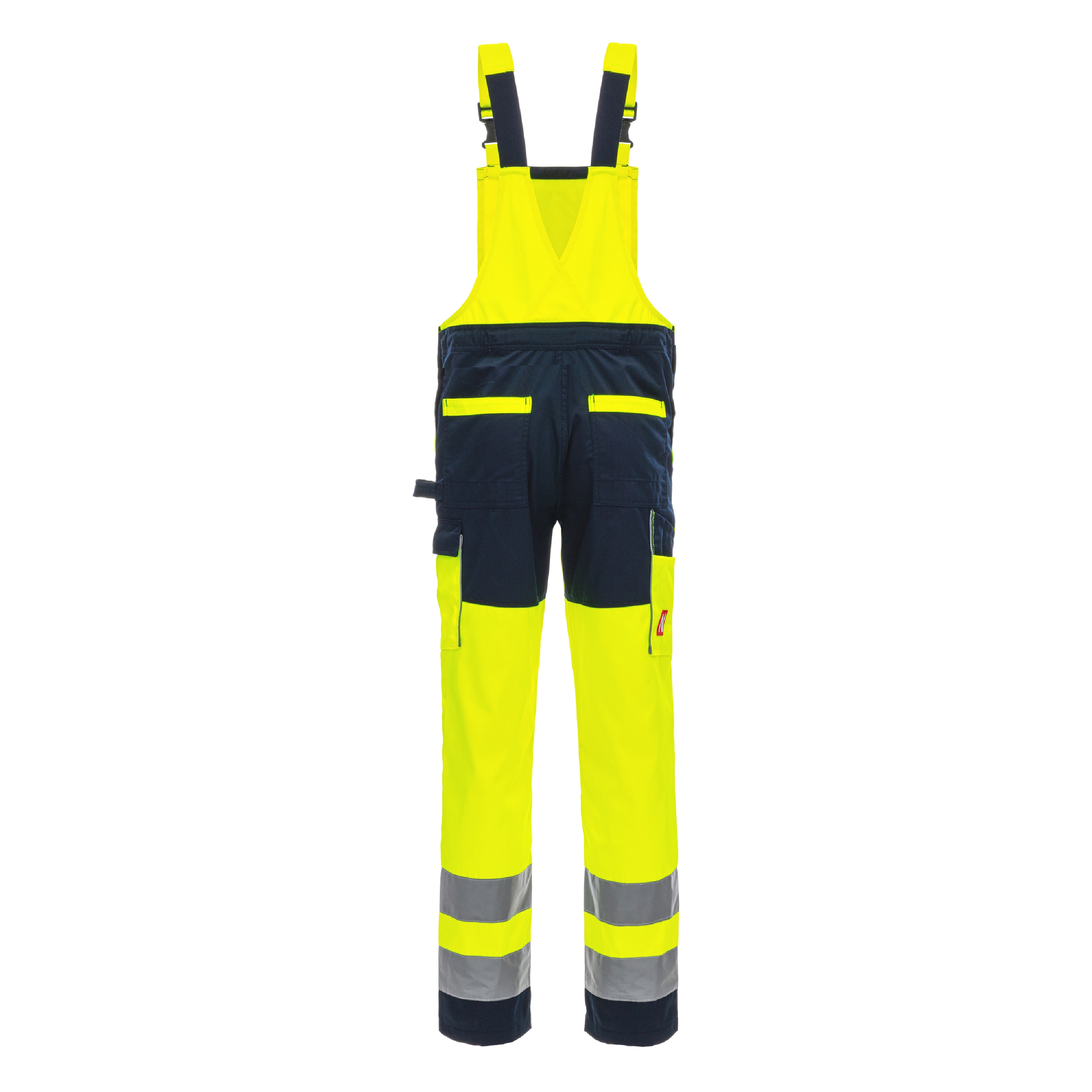 NITRAS MOTION TEX VIZ, Warnschutz-Latzhose, EN ISO 13688, EN ISO 20471