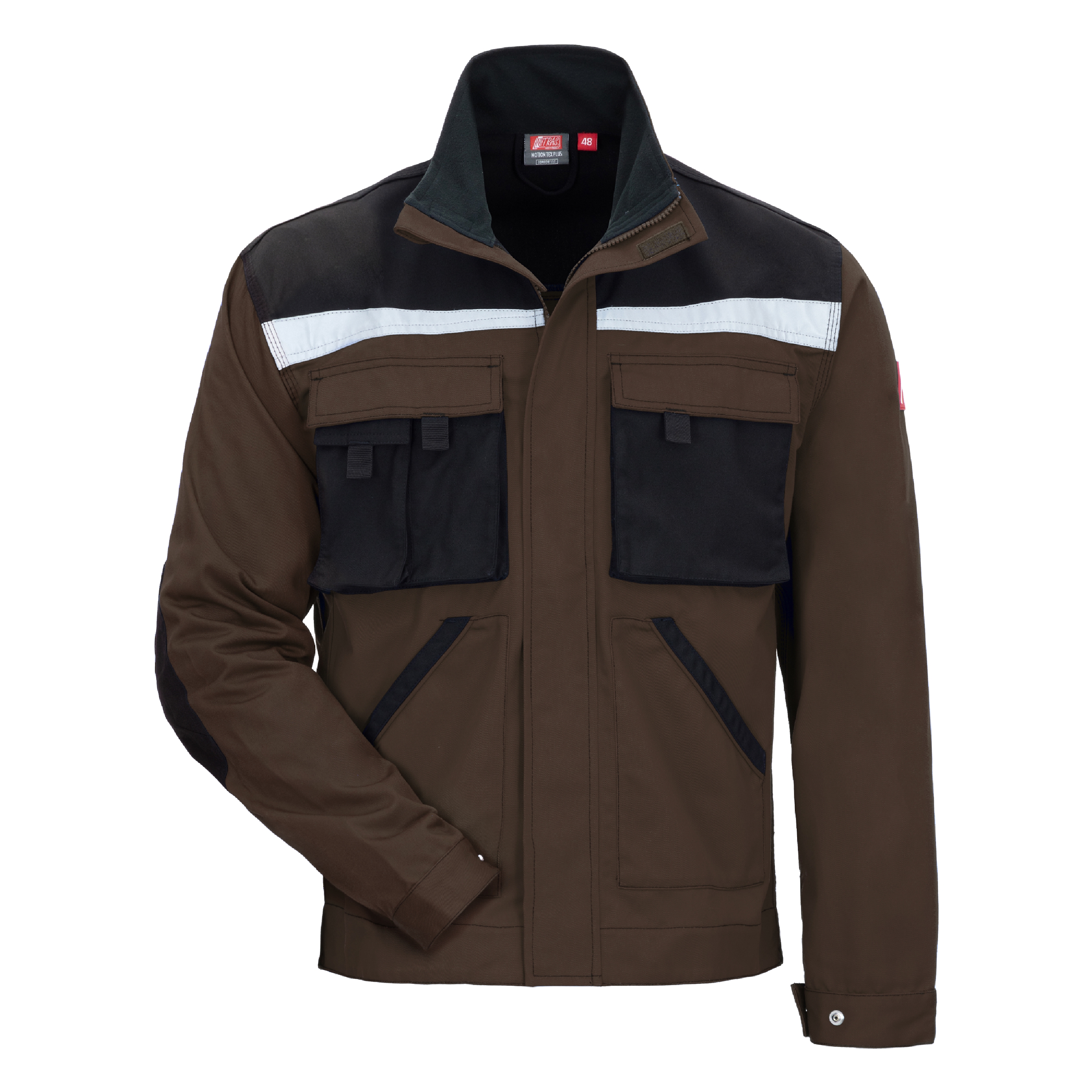 NITRAS MOTION TEX PLUS, Arbeitsjacke, braun / schwarz, OEKO-TEX