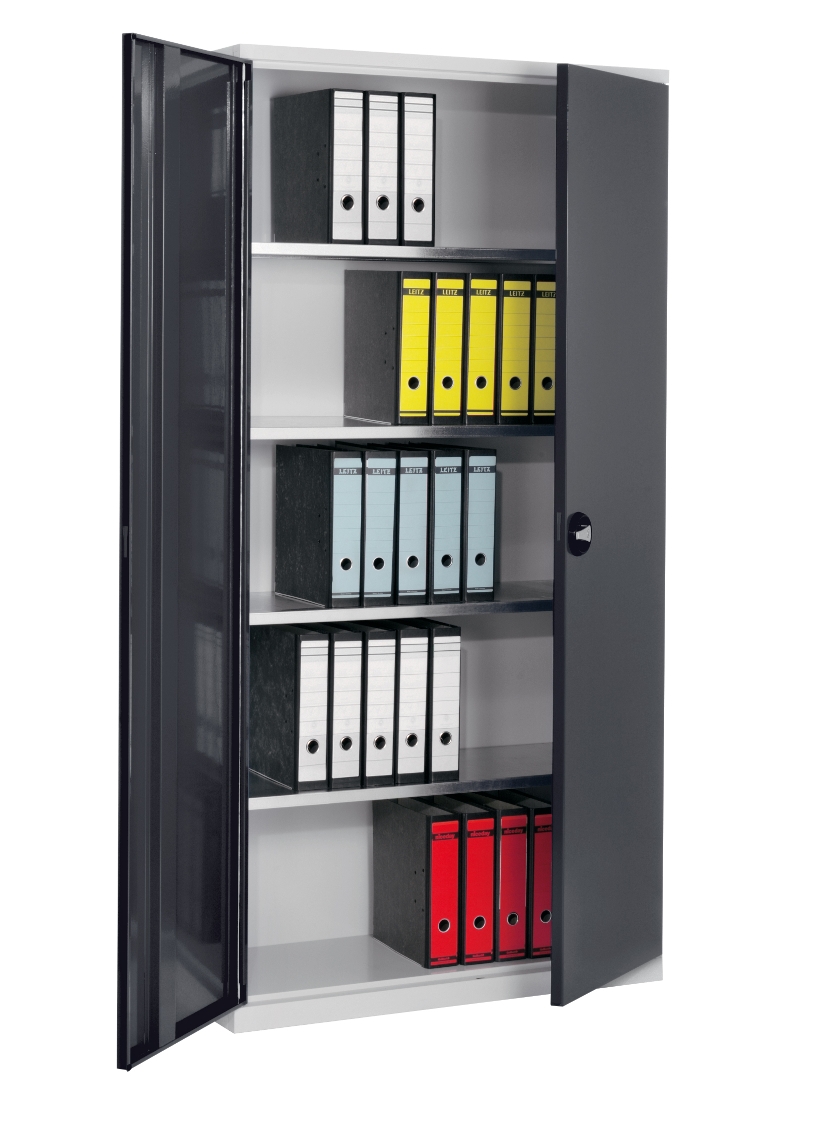 Der Systemschrank Serie 400 von Kappes Systeme GmbH bietet robuste Modularität mit verzinkten Fachböden und modernen Türen, ideal für industrielle Anwendungen.