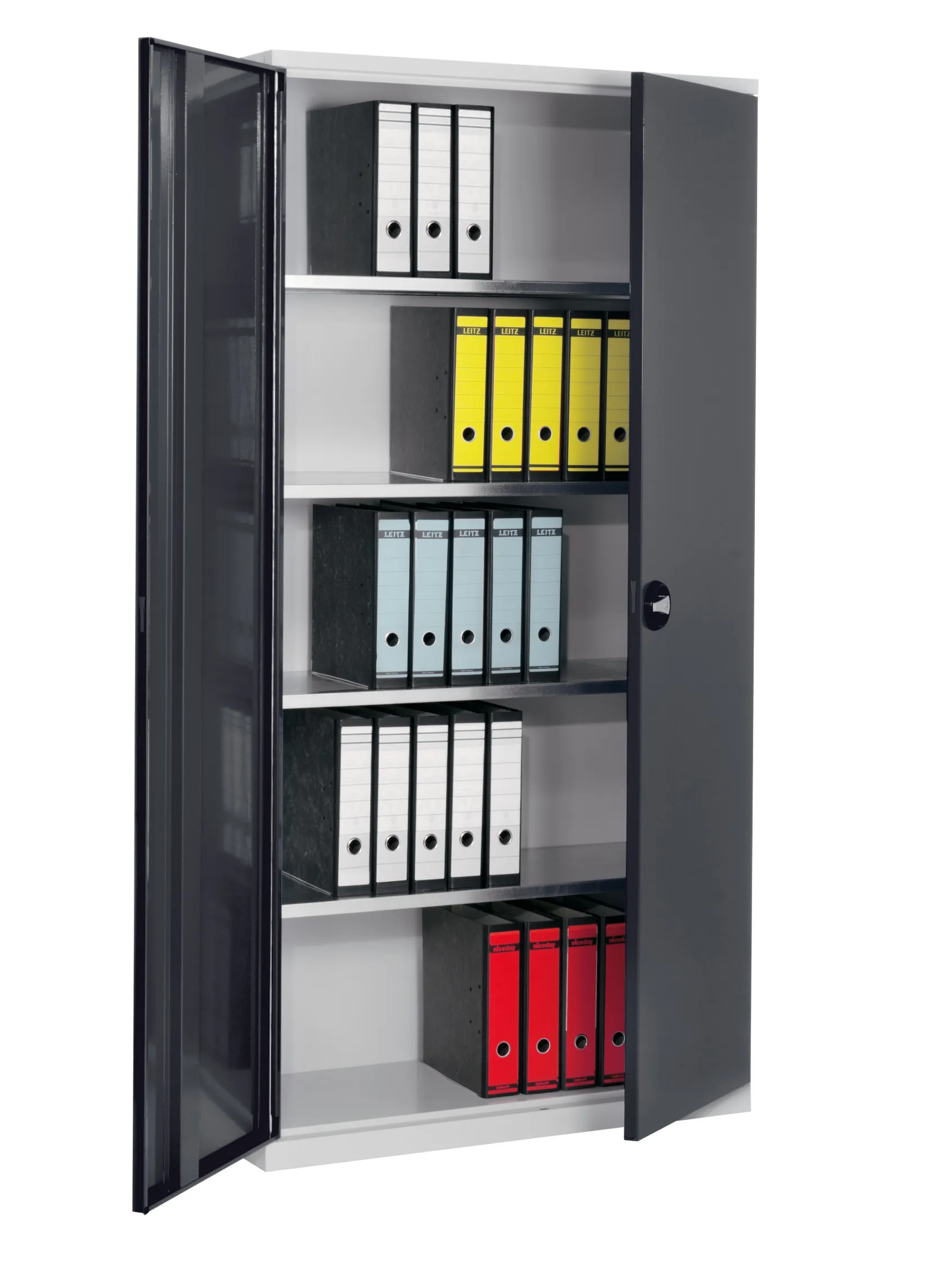 Der Systemschrank Serie 400 von Kappes Systeme GmbH bietet robuste Modularität mit verzinkten Fachböden und modernen Türen, ideal für industrielle Anwendungen.