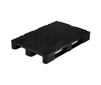 Shopbild Kunststoffpaletten medium, 1200x800x148 mm, 1208 M basic 3RCR, 3 Kufen, Farbe schwarz