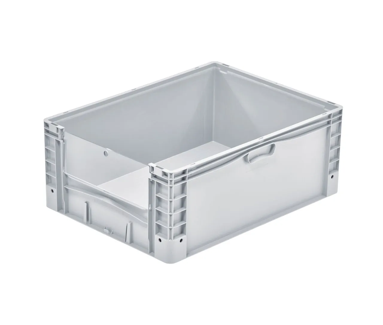 Euro-Norm-Beh?lter basicline plus von Bekuplast, 800x600 mm, robust und recycelbar, ideal f?r Lagerung und Transport mit praktischer Entnahmeklappe.