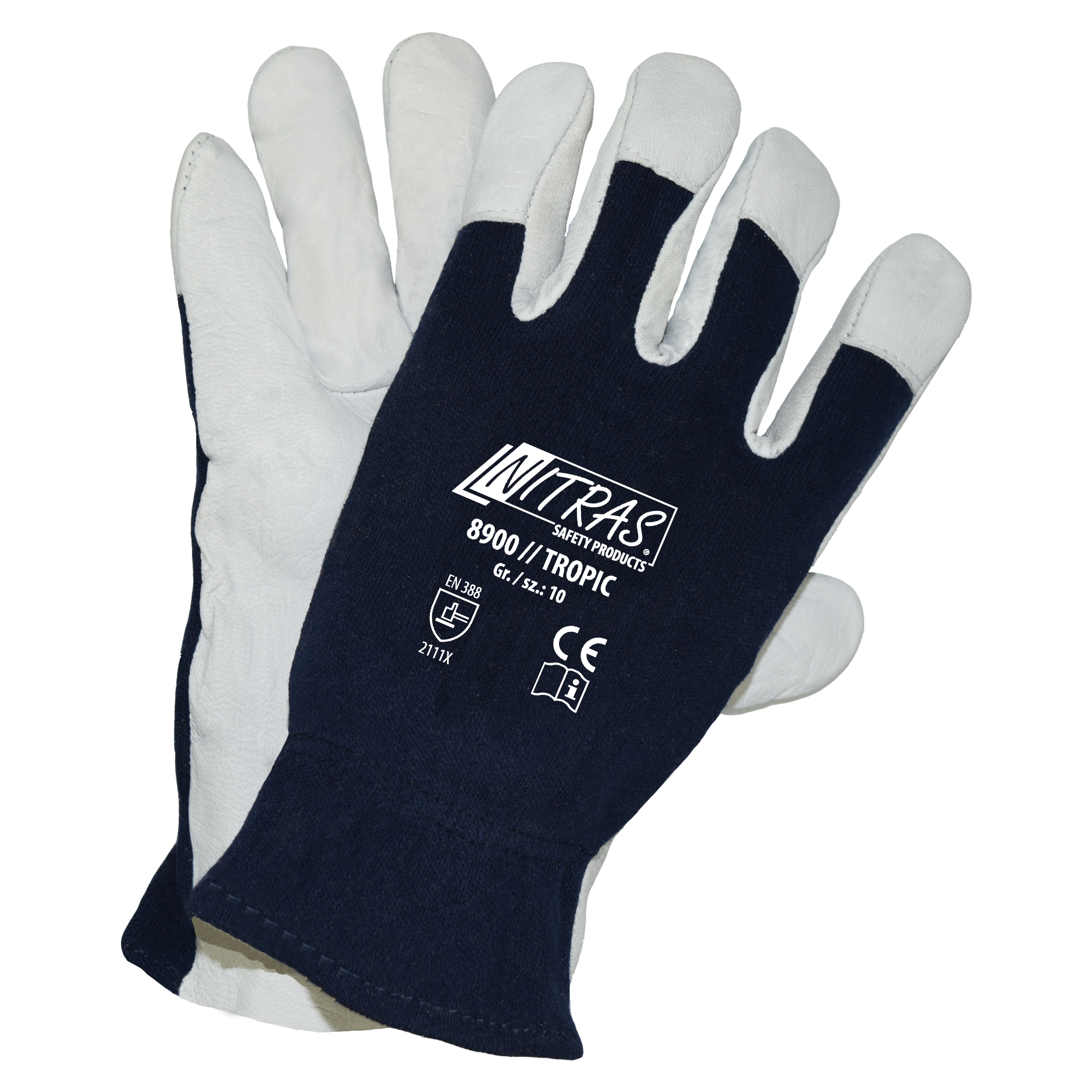 NITRAS TROPIC, Mechanikerhandschuhe, grau / dunkelblau, EN 388 NITRAS TROPIC, Mechanikerhandschuhe, grau / dunkelblau, EN 388