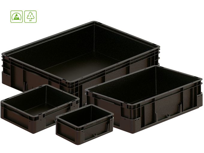 ESD-Behälter silverline – EURO-NORM ESD Behälter für sicheren Schutz elektronischer Bauteile in AKL und Fördertechnik